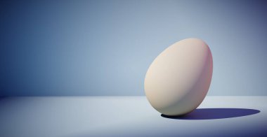 Yumurtalı parlak bir arka plan. 3d oluşturma