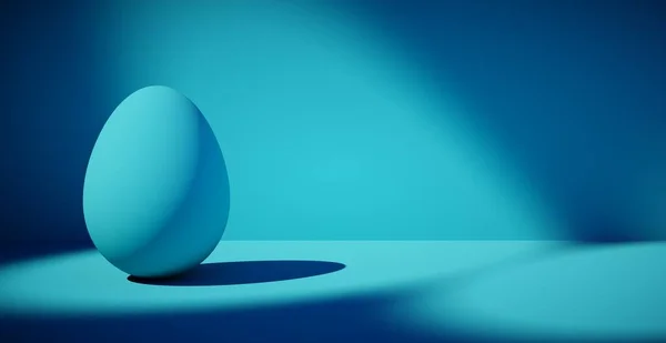 卵と明るい空白の背景。3Dレンダリング — ストック写真