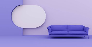 3D soyut iç mekan. İç şablon.