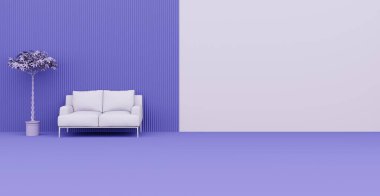 3D soyut iç mekan. İç şablon.