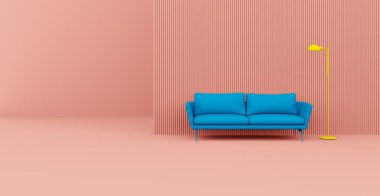 3D soyut iç mekan. İç şablon.