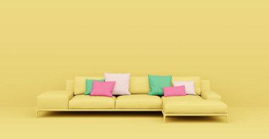 3D soyut iç mekan. İç şablon.