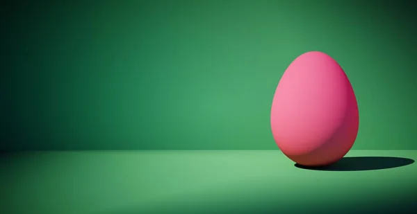 Jasné prázdné pozadí s vejcem. 3D vykreslování — Stock fotografie