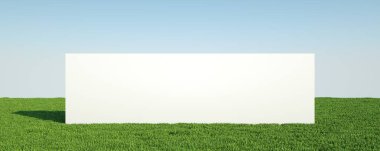 Şartlı mimari ile çim reklamının 3 boyutlu özeti.