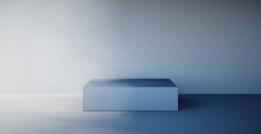 Boş renkli duvar arkaplanı ve sert düşen gölge. 3B görüntüleme.