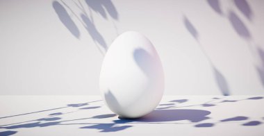 Yumurtalı parlak bir arka plan. Paskalya tatili. 3d oluşturma