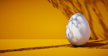 Yumurtalı parlak bir arka plan. Paskalya tatili. 3d oluşturma
