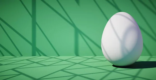 卵と明るい空白の背景 イースター休暇 3Dレンダリング — ストック写真