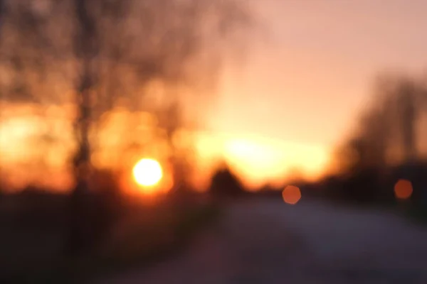 Paesaggio del tramonto. Astrazione con bokeh. — Foto Stock