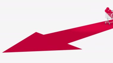 Üzerinde yazı olan bir sepetin 3d animasyonu.