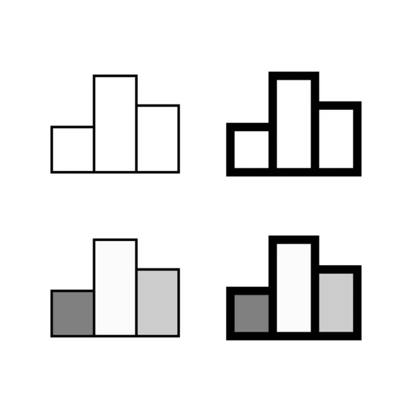 统计图图标 在白色背景上孤立的一组矢量图标 — 图库矢量图片
