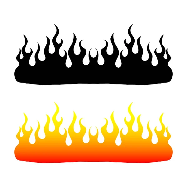 Tűz Ikon Tűzmatrica Kézrajz Illusztráció Elszigetelt Fehér Háttér Eps Vektor — Stock Vector