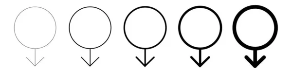 Set Simboli Femminili Illustrazione Vettoriale Isolata Sfondo Bianco Eps — Vettoriale Stock
