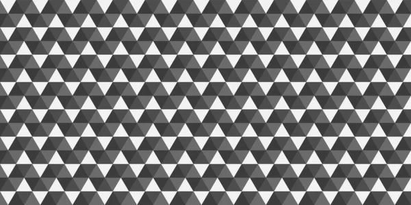 Gray Triangles Geometric Pattern Background Dark Black Horizontal Backdrop Modern — Stock Vector