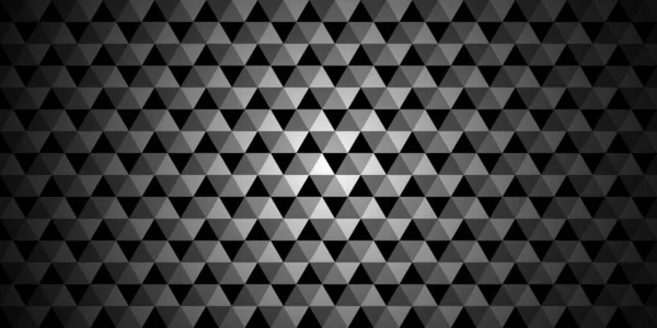 Grijze Driehoeken Geometrische Patroon Achtergrond Donkerzwarte Horizontale Achtergrond Moderne Abstracte — Stockvector