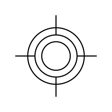 Hedef hedef ikonu. Beyaz arkaplanda vektör çizimi izole edildi. EPS 10