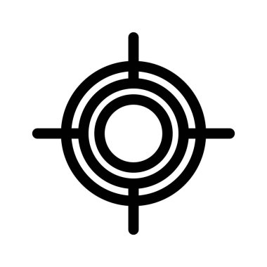 Hedef hedef ikonu. Beyaz arkaplanda vektör çizimi izole edildi. EPS 10