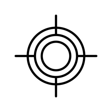 Hedef hedef ikonu. Beyaz arkaplanda vektör çizimi izole edildi. EPS 10