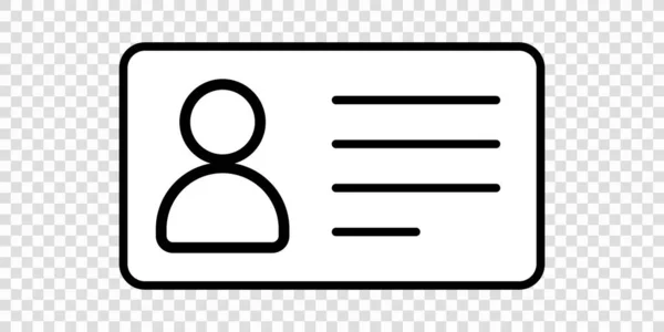 Icono Tarjeta Identificación Licencia Conducir Símbolo Tarjeta Identificación Ilustración Vectorial — Archivo Imágenes Vectoriales