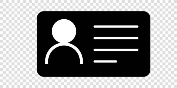Idカードのアイコン 運転免許証の記号 透明背景に孤立したモダンなベクトルイラスト Eps — ストックベクタ