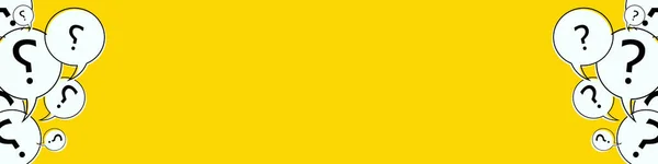 Slovní Bubliny Otazníky Žlutém Pozadí Abstraktní Vektorová Ilustrace Eps — Stockový vektor