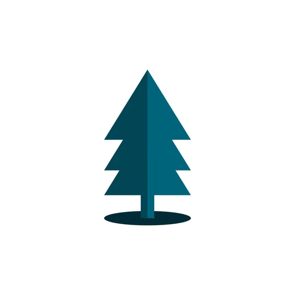 Piktogram Ikona Nebo Logo Zeleného Vánočního Stromku Vektorová Ilustrace Izolovaná — Stockový vektor