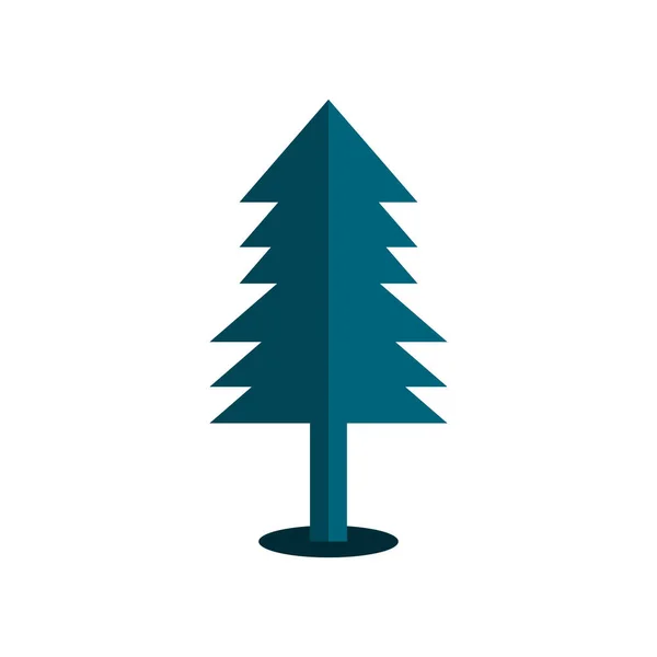 Piktogram Ikona Nebo Logo Zeleného Vánočního Stromku Vektorová Ilustrace Izolovaná — Stockový vektor