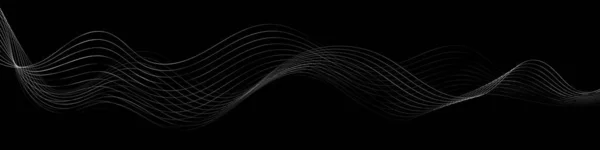 Современные Абстрактные Волновые Линии Черном Фоне Eps — стоковый вектор