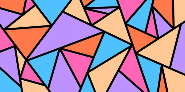Multicolored Triangular Mosaic Background Modern Color Abstract Vector Texture Eps — Vetor de Stock