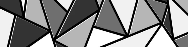 Schwarz Weißer Dreieckiger Mosaikhintergrund Moderne Graue Abstrakte Vektortextur Eps — Stockvektor