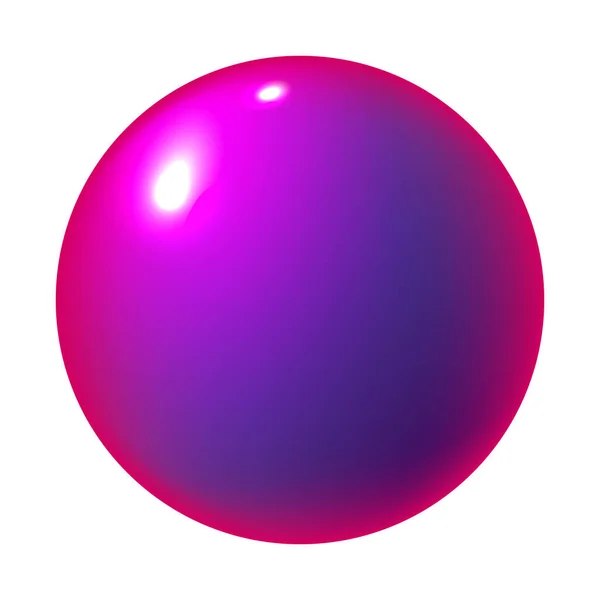 Forma Líquida Púrpura Brillante Esfera Vector Icono Aislado Sobre Fondo — Archivo Imágenes Vectoriales