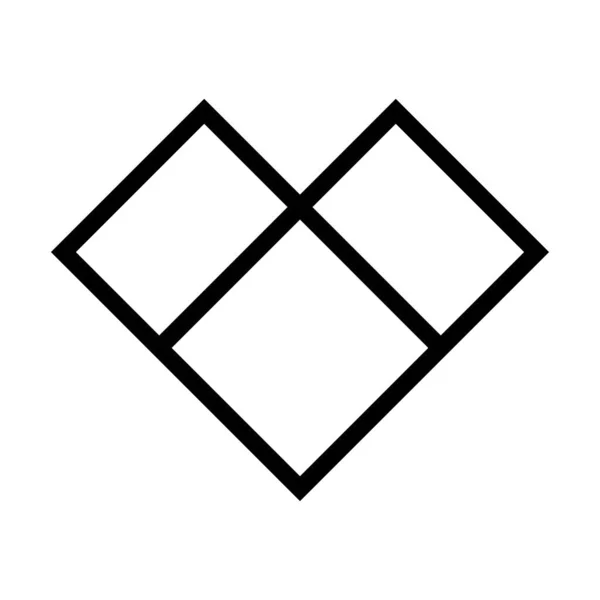 Moderne Abstrakte Herz Symbol Vektorillustration Isoliert Auf Weißem Hintergrund Eps — Stockvektor