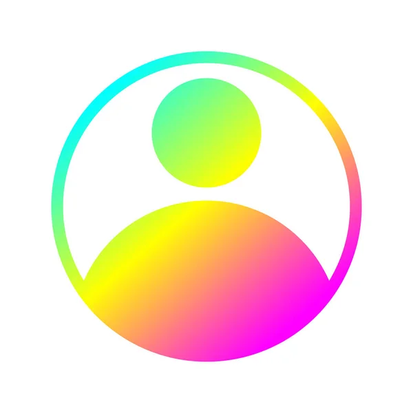 Ikona Znaku Uživatele Symbol Osoby Lidský Avatar Moderní Styl Přechodu — Stockový vektor