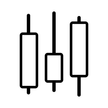 Candlestick icon. Charts pattern trading icon vector illustration isolated on white background. EPS 10