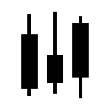 Candlestick icon. Charts pattern trading icon vector illustration isolated on white background. EPS 10