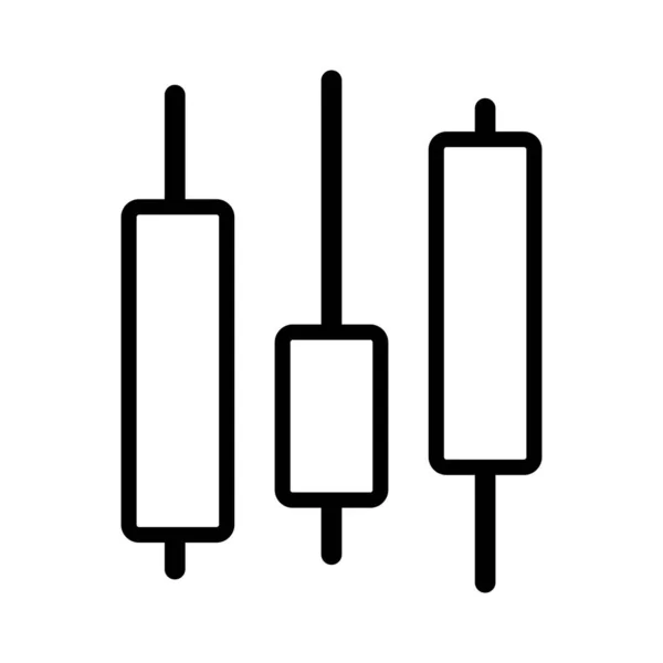 Candlestick Icon Charts Pattern Trading Icon Vector Illustration Isolated White — Stockvektor