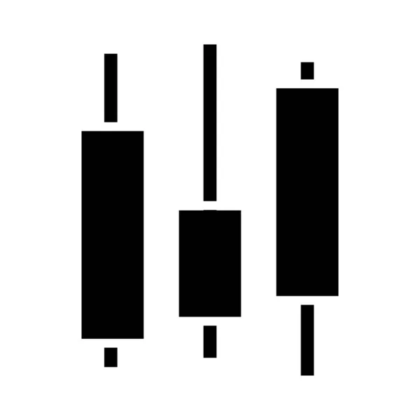 Candlestick Icon Charts Pattern Trading Icon Vector Illustration Isolated White — 스톡 벡터