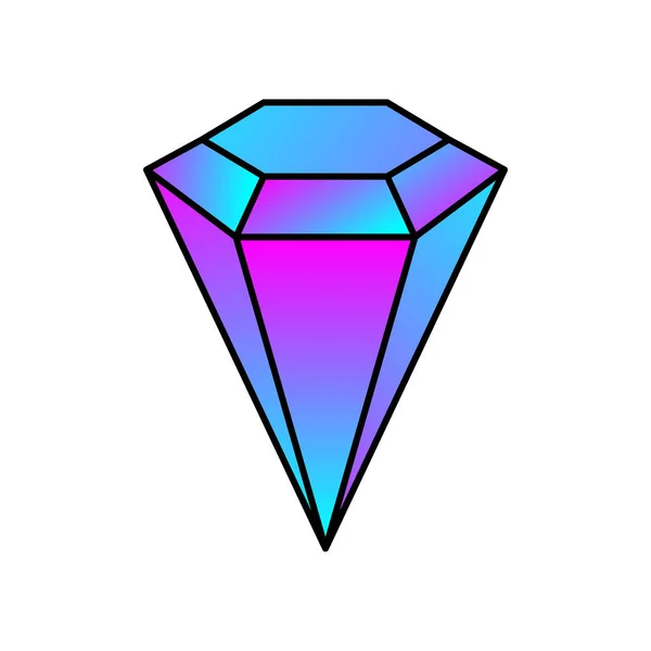Diamond Trendy Gradient Icon Sign Pictogram Vector Illustration Isolated White — Vettoriale Stock