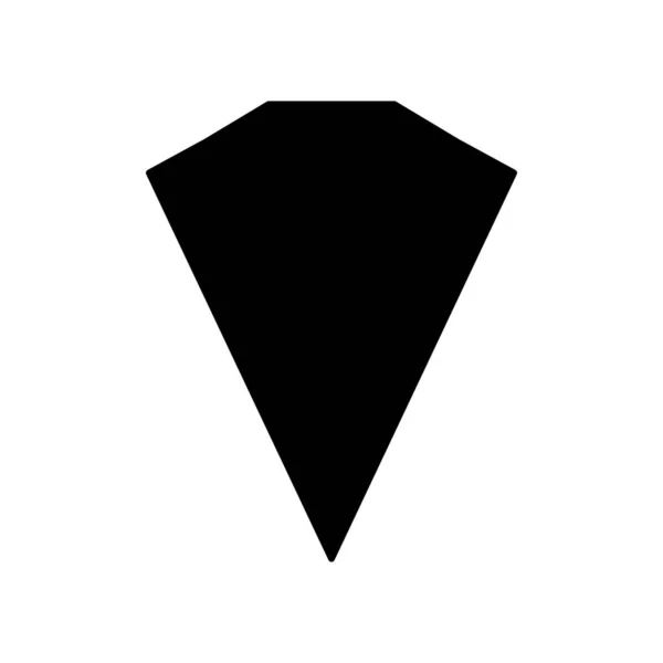 Diamond Black Icon Sign Pictogram Vector Illustration Isolated White Background — Stockový vektor