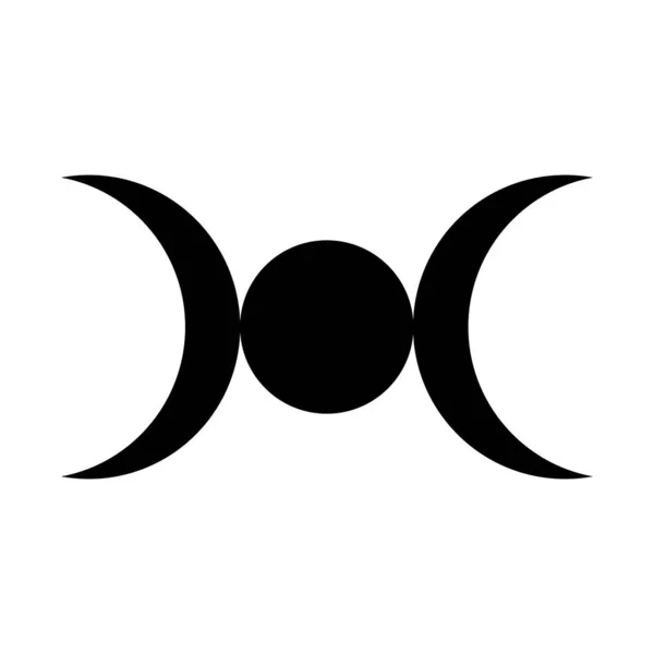 Düz Simgesi Astroloji Tarot Ezoterik Sihir Mistik Için Kara Beyaz — Stok Vektör
