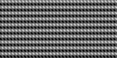 Soyut altıgen siyah beyaz arkaplan. Modern küp dokusu. Vektör EPS 10