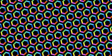 Soyut renk altıgen arkaplanı. Modern küp dokusu. Vektör EPS 10