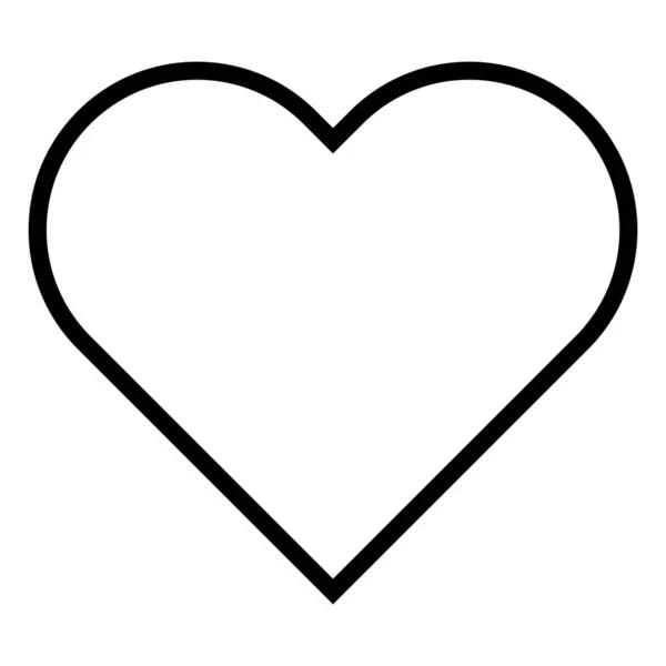 Икона Сердца Символ Любви Современный Плоский Дизайн Векторная Иллюстрация Изолирована — стоковый вектор