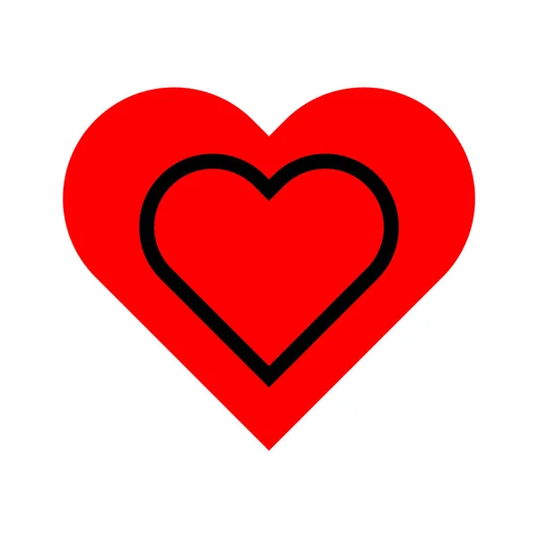 Ícone Cardíaco Ícone Símbolo Amor Design Plano Moderno Ilustração Vetorial — Vetor de Stock