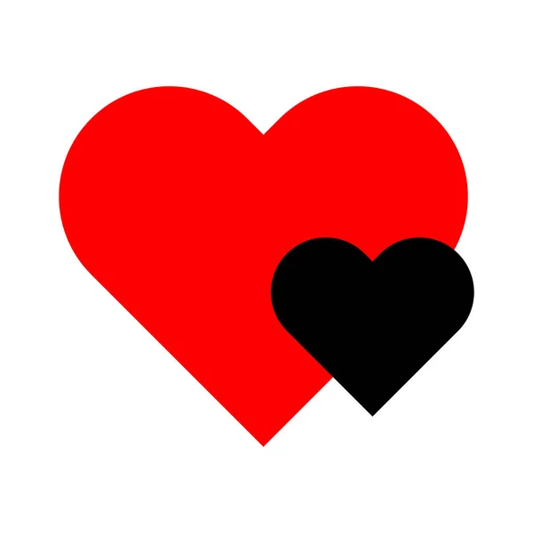 Ícone Cardíaco Ícone Símbolo Amor Design Plano Moderno Ilustração Vetorial — Vetor de Stock