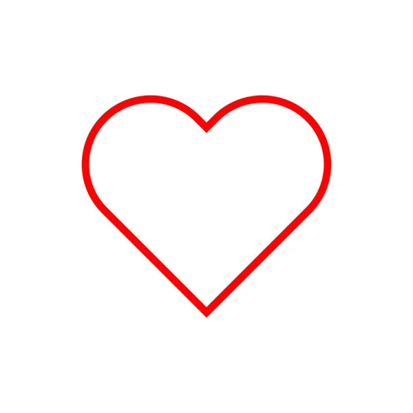 Icono Del Corazón Icono Del Símbolo Del Amor Diseño Plano — Vector de stock