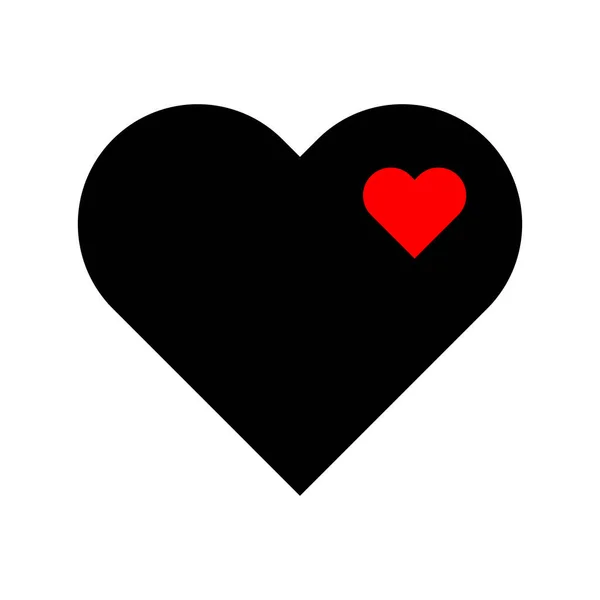 Икона Сердца Символ Любви Современный Плоский Дизайн Векторная Иллюстрация Изолирована — стоковый вектор
