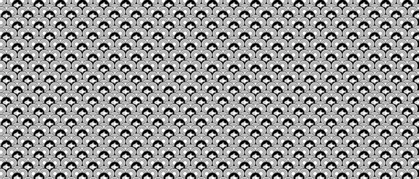 Onda Japonesa Blanco Negro Con Fondo Patrón Peces Textura Moderna — Vector de stock