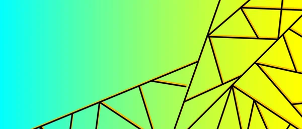 Современный Горизонтальный Баннер Фон Узором Треугольников Мозаики Пустого Градиентного Пространства — стоковый вектор