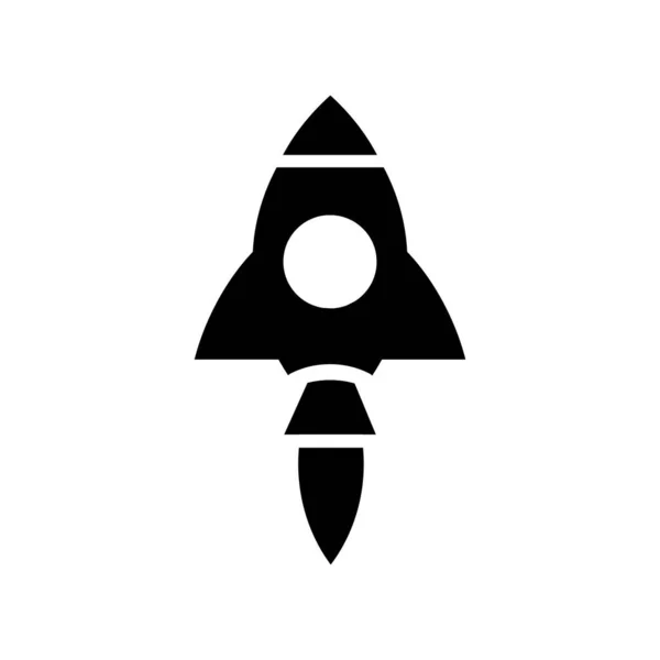Moderne Rakete Raumschiff Symbol Logo Oder Zeichen Vektor Illustration Isoliert — Stockvektor